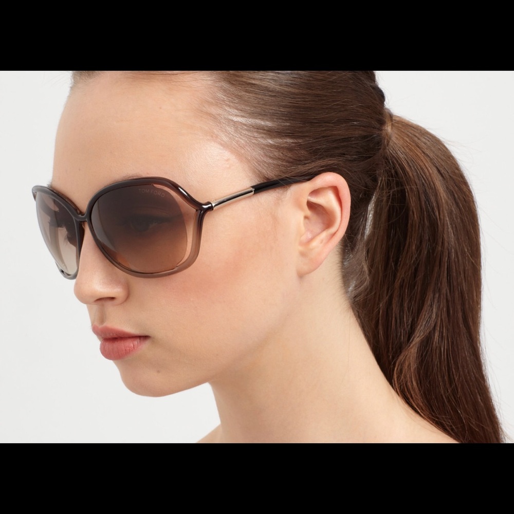 Tom Ford Raquel oversized brown sunglasses